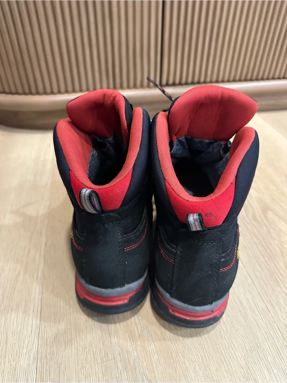Asolo Men's Black and Red Hiking Boots size 11.5